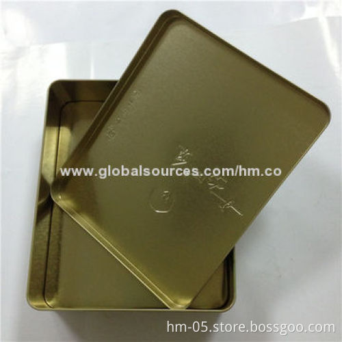 Gift Tin Box, Made of Tinplate, Suitable for Mooncake Packing